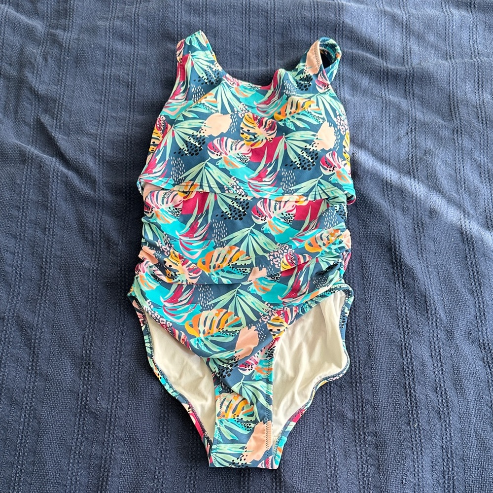 Latched Mama Nursing Swimsuit -Tropical Print One-Piece S